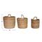 Hello Honey® Natural Round Braided Jute Nesting Baskets with Handles Set